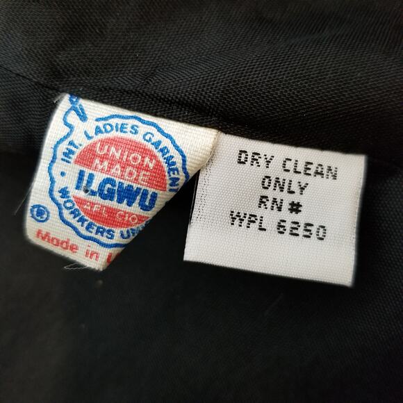 Diane Von Furstenberg Vintage Women's Houndstooth 2 Button Coat Black White 12 - Picture 8 of 8